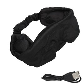 Silk Bluetooth 5.0 Wireless Eye Mask UltraThin Bluetooth Music Blackout Eye Mask for Listening to Songs and Calls(Black )