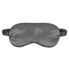 1 Pcs Silk Sleep Mask, Soft Eye Mask with Elastic Strap, Lightweight Blindfold for Men, Women, Travel, and Naps (Dark Grey)