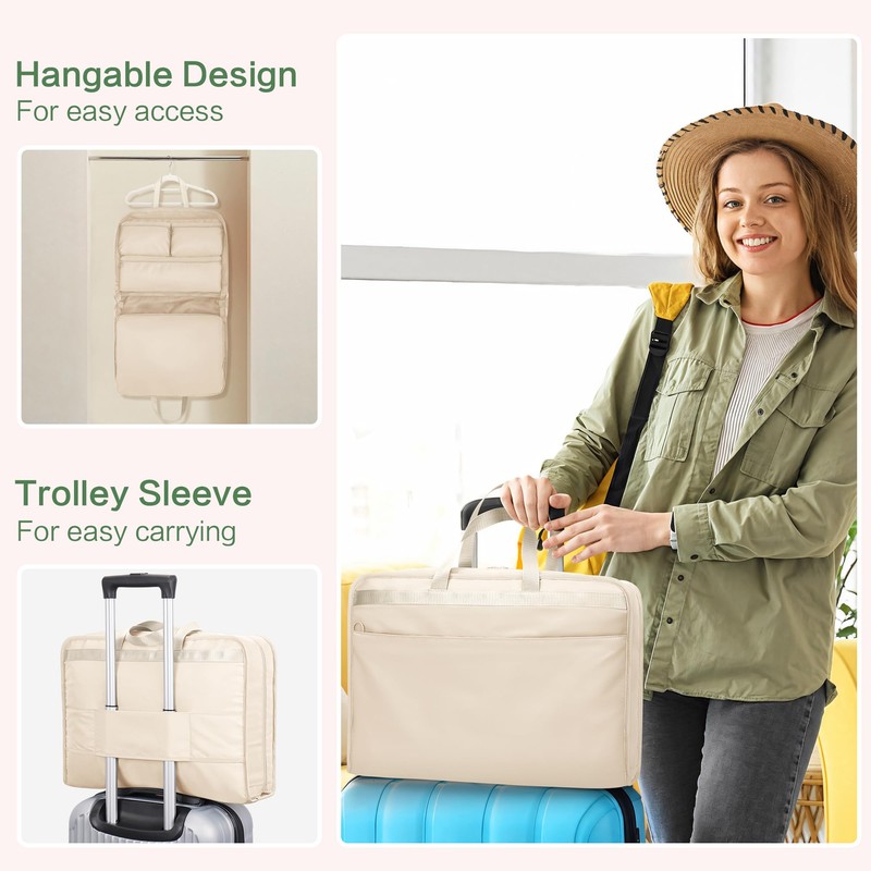 SUNUP Hanging Packing Organizer for Travel, 5 in 1 Portable