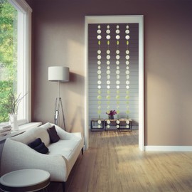 Relaxdays Capiz Garland, Set of 4 for Windows, Balcony, Door - Shell Curtain, Decorative Chains 180 cm Long, Multi-Coloured