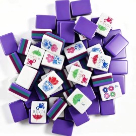 ,Acrylic Luxury Mahjong,American Mahjong Set with 160 Tiles,Custom 4-Layer American Mahjong Tiles,Gemma Mahjong TilesColor: Navy Blue
