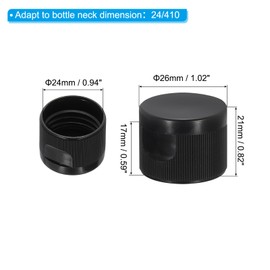 PATIKIL 24/410 Bottle Drain Caps 24 Pcs Plastic Replacement Flip Dispensing Caps for Shampoo Lotion Bottles and Squeezers