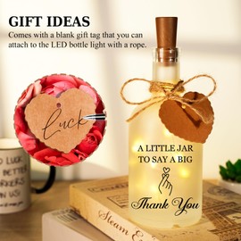 Thank You Gifts, Bottle Night Light, Thank You Appreciation Gift for Women Men Colleagues Friends Teacher Nurse Mentor, Employee Gift, Friendship Gift for Her, Inspirational Birthday Thank You Present
