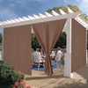 RYB HOME Windproof Outdoor Curtains for Patio Waterproof with Adhesive