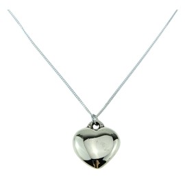 8th Anniversary Solid Bronze Polished Heart Pendant - Perfect 8th Anniversary Idea