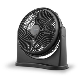 Air Monster 15655 High Velocity 3 Speed 8 Inch Adjustable Tilt Mini Personal Desk Fan with Wall Mount Option and Carry Handle, Black