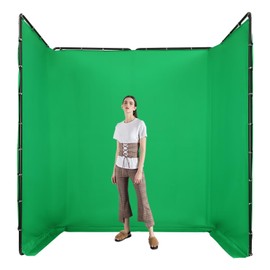 7.87ft x 13.12ft Large Green Screen Backdrop with Stand,Portable Photo Background Support System for Photography Backdrop Video Studio, Live Streaming,Parties,Stage,with Carry Bag