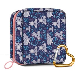 ADQWIOVL Travel Makeup Bag, Cute Cosmetic Bag Toiletry Bag for Women, Mini Make Up Pouches, Purse Cosmetic Organizer Cute Blue kangaroo