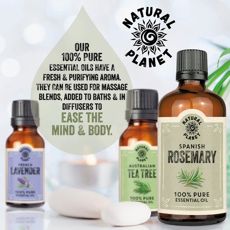 Natural Planet Rosemary Oil 100% Pure & Undiluted Natural Essential