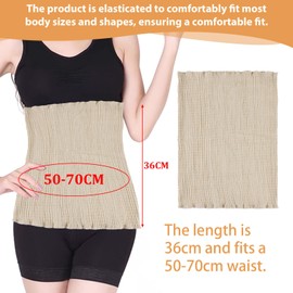 NAROSEBE Double Layer Kidney Warmer Women's Winter Back Warmer Belt Elastic Waist Warmer Support Body Warmer Hip Warmer Women's Cashmere Heat Protection Winter for Men and Women, beige