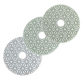 NBB Diamond Polishing Pad Only 3 Steps Required for Wet and Dry Polishing for Grinding Restoration Renovation on Marble Granite Ceramic Tiles 100 mm 4 Inches with Nylon Back (3, Mix Steps)