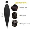 Kfilsg Braiding Hair Pre Stretched 26 Inch #1 Black Long