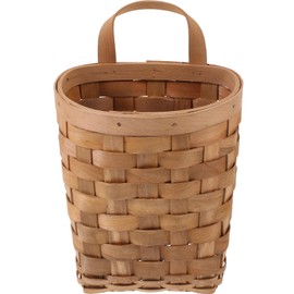 ABOOFAN Woven Storage Wall Mounted Organizer for Kitchen Compact Hanging Storage Bins with Handle for Spices Makeup and Accessories Carbonized