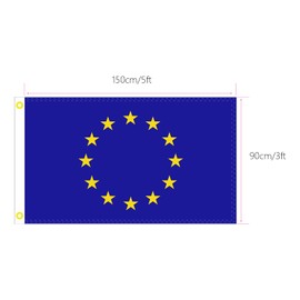 OZSENFLINT Europe Flag 90 x 150 cm 100% Polyester European Union Flags European Flag with Brass Eyelets EU Flag