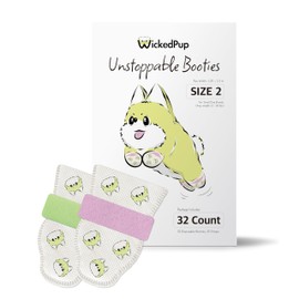 WICKEDPUP Unstoppable Booties for Dogs & Cats, 32 Count, Size 2 | Disposable Dog Boots & Paw Protectors | Breathable Puppy Shoes to Prevent Licking Paws (Size 2: Paw Width 1.25~1.5 inches)