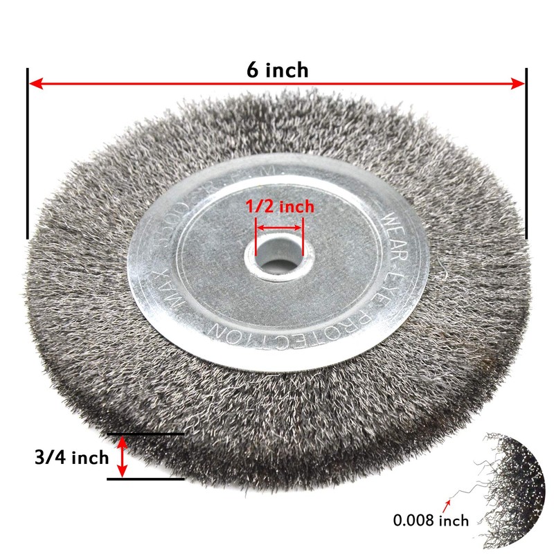 6 Inch Bench Grinder Grinding Wheel & Wire Wheel Brush