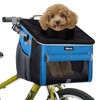 Dog Bike Basket, Soft-Sided Pet Bike Carrier with 4 Mesh