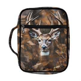 Belidome Hunting Camo Bible Cover for Men Boys Camouflage Bible Case Book Checkbook Journaling Scripture Carrying Bag Organizer Tote for Church Library Outdoor