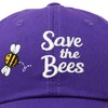 DALIX Save Bees Baseball Cap Dad Hat Embroidered Womens Girls