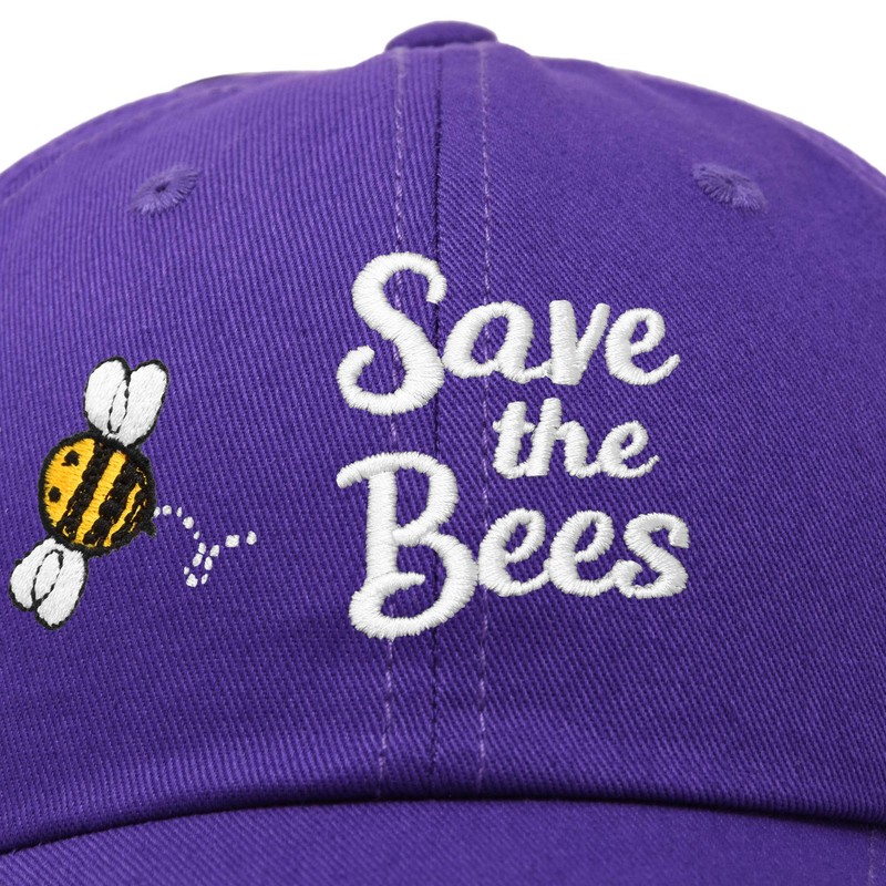 DALIX Save Bees Baseball Cap Dad Hat Embroidered Womens Girls