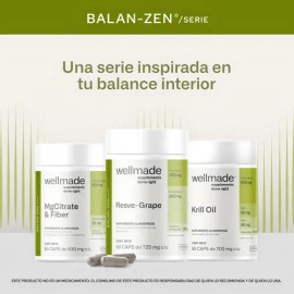 Wellmade Resveratrol 400 mg 60 Cápsulas Suplemento Nutricional Sin Sabor