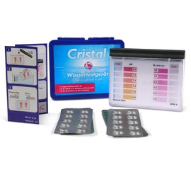 Cristal Pool pH & Oxygen Water Tester - Water Analysis - Manual Pool Tester - Includes DPD 4 - Phenol Red Test Tablets