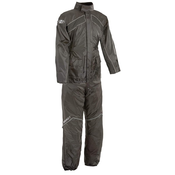 Joe Rocket RS-2 Men's Motorcycle Rain Suit (Black, Medium)