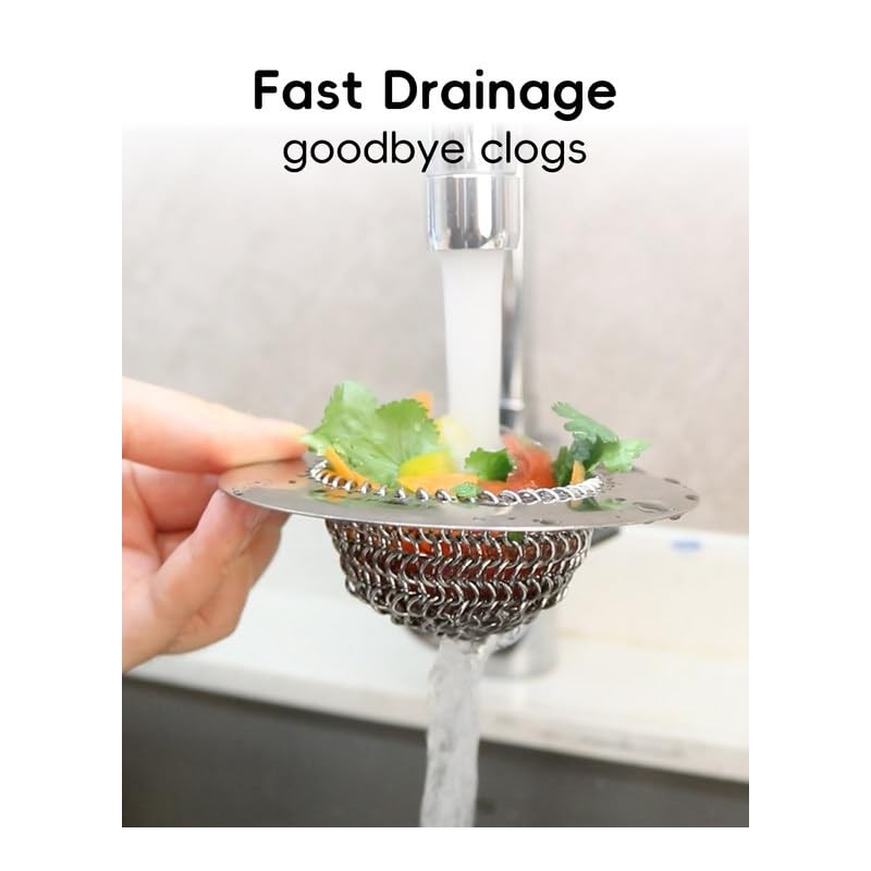 TRAPMATE Kitchen Sink Drain Strainer & Sink Stopper, Revolutionary Stainless