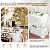 Teruntrue 2 Packs White Tablecloths Rectangle 153 x 260 cm,