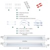 5000K LED Ceiling Light Fixture, 2FT with Plug Linkable, 2PCS