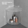 Sumerflos Acrylic Corner Shower Stool for Inside Shower, Clear Small