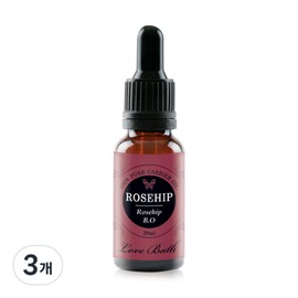 Love Bath Aroma Face Oil Rosehip, 20ml, 3 pieces / 러브바스 아로마 페이스오일 로즈힙, 20ml, 3개