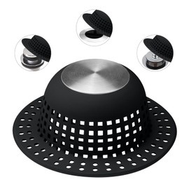 Aluvor Shower Drain Hair Catcher Bathtub Drain Cover Shower Protector for Pop-Up & Regular Drains