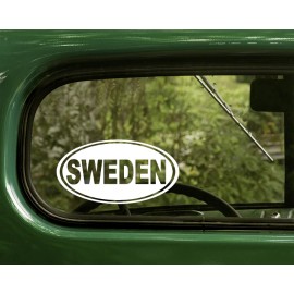 The Decal and Sticker Mafia 2 SWEDEN DECALs Oval Country Sticker For Bumper Truck Window Car Rv Laptop