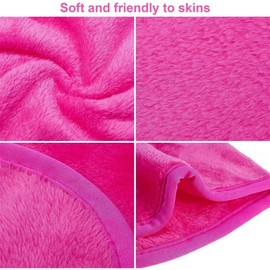 JSBelle 4 piezas Paño desmaquillante, Toalla de limpieza de microfibra reutilizable (4 Pcs)