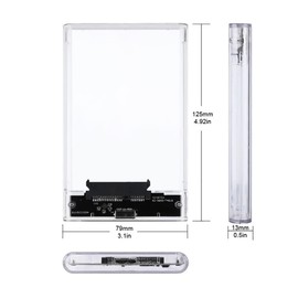 VOANZO 2.5-Inch SATA to USB 3.0 External Hard Drive Enclosure for 2.5 inch 7mm 9.5mm SATA HDD SSD Support UASP and 2TB Drives