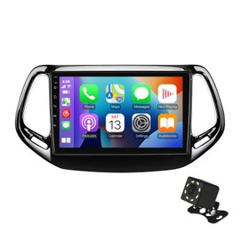 10.1 Inch IPS Touchscreen Android 13 Car Stereo for Jeep Compass 2 MP 2017-2019 with Wireless CarPlay & Android Auto 2+32GB Car Radio, Support GPS, WiFi 6, Bluetooth,5.4, FM Radio, Backup Camera, SWC