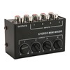 Passive Mixer 4 Channel Line Mixer Mini Sound Mixer Stereo