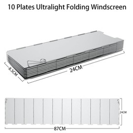 10 Plates Ultralight Folding Camp Stove Windscreen Portable Camping Stove Windshield for Use with Alcohol Stoves and Other Backpacking Stoves,Must for Outdoor Travel