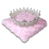 Resonant Energies 6.5 Inch Square Pink Rosebud Fleece Tiara &
