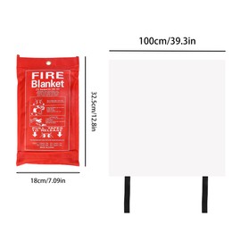 QINGZHE Emergency Fire Blanket for Home and Kitchen - 1 Pack - Fire Suppression Blanket for Kitchen, 40” x 40” Fire Blanket for Home, Fiberglass Fire Blanket, Fire Extinguisher for Home