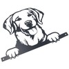 AB Tools Black Metal Peeking Retriever Silhouette with Fixing Plate