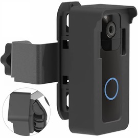 Anti-Theft Blink Doorbell Mount, Angle Adjustable Mount Kit (up to 110 Degrees Tilt) for Blink Video Doorbell 1st Gen (NOT for 2nd Gen), No-Drill Mounting Bracket Cover for Most Video Doorbells