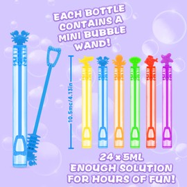 SULOLI Set of 24 Mini Soap Bubbles Set, Sea Creatures Soap Bubbles, Mini Bubble Sticks for Children, Guest Gift, Wedding, Valentine's Day, Party, Party Bag, Holiday Season, Summer Toy