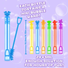 SULOLI Set of 24 Mini Soap Bubbles Set, Sea Creatures Soap Bubbles, Mini Bubble Sticks for Children, Guest Gift, Wedding, Valentine's Day, Party, Party Bag, Holiday Season, Summer Toy