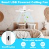 Kittmip 1 Set Portable Solar Ceiling Fan Kit 15w Monocrystalline
