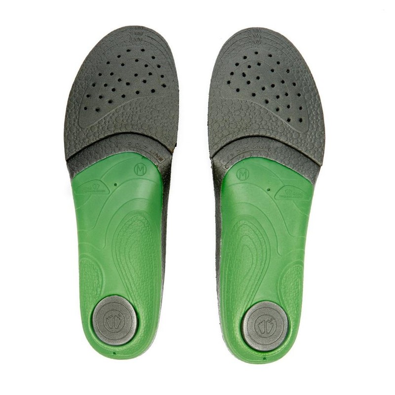 Sidas 3Feet Slim Low Einlegesohlen/Sportsohlen, Schwarz/Grün, XL