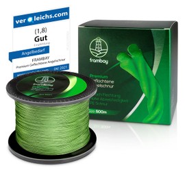 Frambay Braided Fishing Line with Strong 4-Fold Braiding, Braided and Flexible Fishing Line - 150 m, green