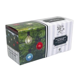 Holiday Bright Lights Belle Luci Outdoor G40 Replacement Bulbs, Set of 3 Patriotic Incandescent Bulbs Glass Patio Lights