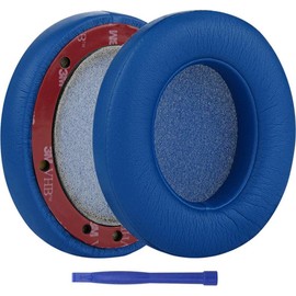 Beats Studio 3 Ear Pads, BUTIAO Replacement Protein Leather Earpads Memory Foam Ear Cushion Cups Repair Parts for Beats Studio 3 Studio 2 Wireless Wired Headphones by Dr.Dre (Blue)